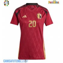 Camisa de time de futebol Bélgica Lois Openda #20 Replicas 1º Equipamento Feminina Europeu 2024 Manga Curta